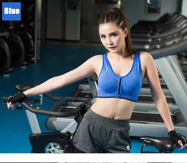 HOT Sports Yoga BH Bra Front Zipper Top SEXY Women | Vimost Shop.