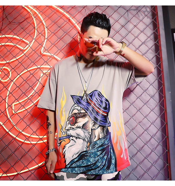 Men Japanese Printed Men's Tee Shirts O-neck T Shirt | Vimost Shop.