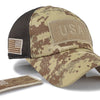 Tactical Camouflage Baseball Caps Men Summer Mesh Military Army Caps Constructed Trucker Cap Hats With USA Flag Patches | Vimost Shop.