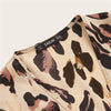 Multicolor Surplice Wrap Satin Leopard Deep V Neck  Half Sleeve Dress Elegant Women Autumn Modern Lady Dresses | Vimost Shop.