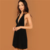Night Out Deep V Neck Open Back Plunging Halter Sleeveless High Waist Neck Dress Summer Sexy Women Dresses | Vimost Shop.