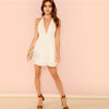 Night Out Deep V Neck Open Back Plunging Halter Sleeveless High Waist Neck Dress Summer Sexy Women Dresses | Vimost Shop.