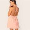 Night Out Deep V Neck Open Back Plunging Halter Sleeveless High Waist Neck Dress Summer Sexy Women Dresses | Vimost Shop.