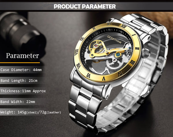 Top brand Skeleton Tourbillon automatic Mechanical Watch Men's luxury business men Wristwatch self wind | Vimost Shop.