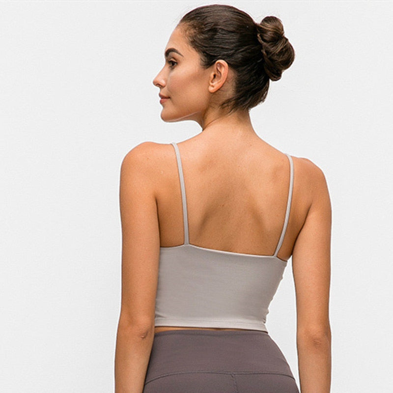 New Quick Dry Women Solid Vest-Type Yoga with Removable Pads | Vimost Shop.