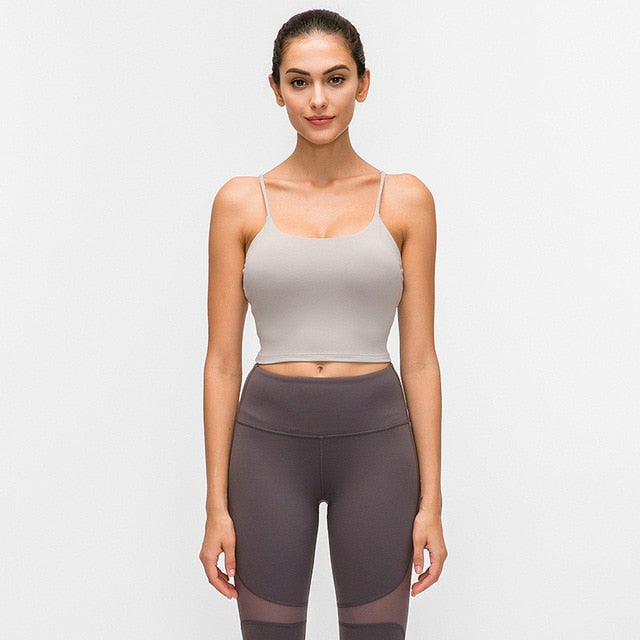 New Quick Dry Women Solid Vest-Type Yoga with Removable Pads | Vimost Shop.
