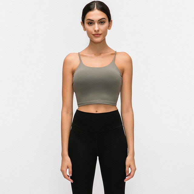 New Quick Dry Women Solid Vest-Type Yoga with Removable Pads | Vimost Shop.
