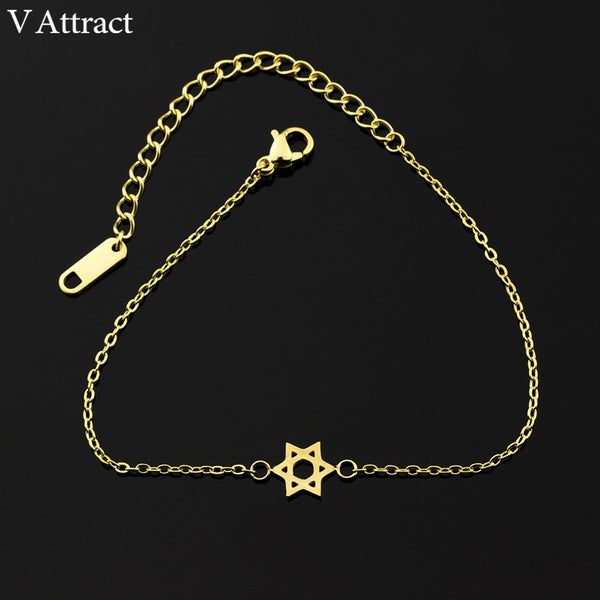 Stainless Steel Chain Pulseras Vintage Mujer Jerusalem Magen Star Of David Charm Bracelet Femme Jewish Jewelry | Vimost Shop.