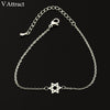 Stainless Steel Chain Pulseras Vintage Mujer Jerusalem Magen Star Of David Charm Bracelet Femme Jewish Jewelry | Vimost Shop.