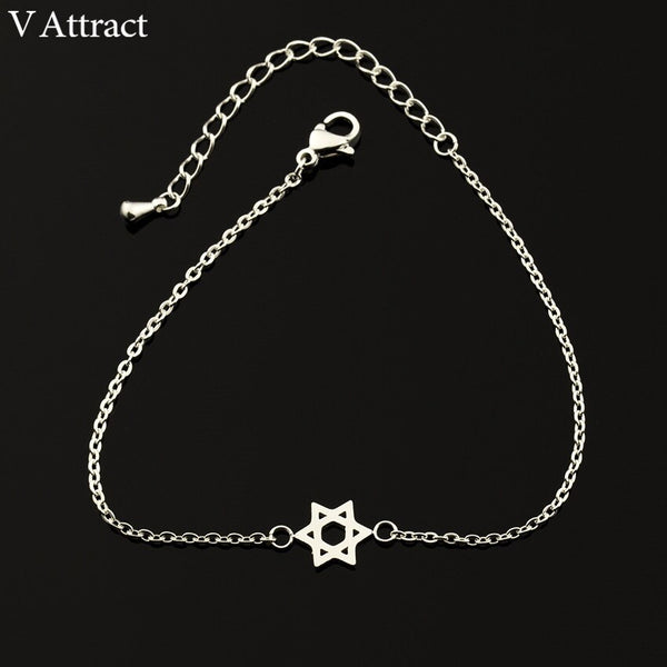Stainless Steel Chain Pulseras Vintage Mujer Jerusalem Magen Star Of David Charm Bracelet Femme Jewish Jewelry | Vimost Shop.