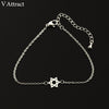 Stainless Steel Chain Pulseras Vintage Mujer Jerusalem Magen Star Of David Charm Bracelet Femme Jewish Jewelry | Vimost Shop.