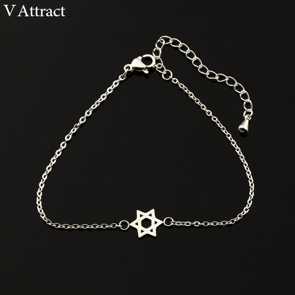 Stainless Steel Chain Pulseras Vintage Mujer Jerusalem Magen Star Of David Charm Bracelet Femme Jewish Jewelry | Vimost Shop.