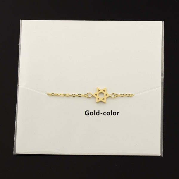 Stainless Steel Chain Pulseras Vintage Mujer Jerusalem Magen Star Of David Charm Bracelet Femme Jewish Jewelry | Vimost Shop.