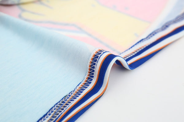 Women Cartoon Printed Girl Donuts O-neck T Shirts | Vimost Shop.