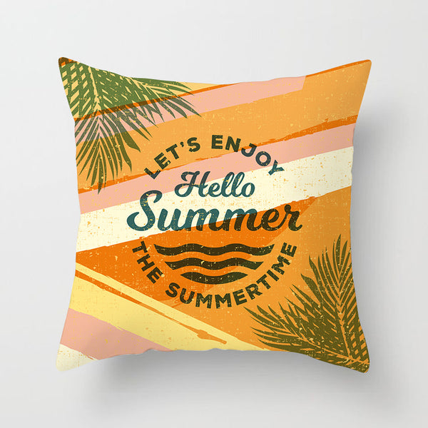 Tropical Plant Printed Cushion Cover Summer Style Pillow Cover Flamingo Pineapple Decorative Pillowcase for Home Sofa | Vimost Shop.