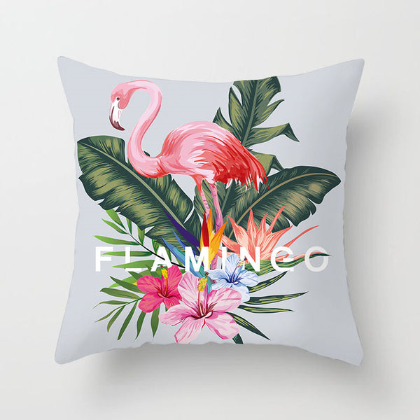 Tropical Plant Printed Cushion Cover Summer Style Pillow Cover Flamingo Pineapple Decorative Pillowcase for Home Sofa | Vimost Shop.