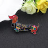 Statement Alloy Enamel Smile Dachshund Dog Brooches Clothes Scarf Decoration Jewelry Pin For Women Girls Gift Bijoux | Vimost Shop.