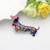 Statement Alloy Enamel Smile Dachshund Dog Brooches Clothes Scarf Decoration Jewelry Pin For Women Girls Gift Bijoux | Vimost Shop.