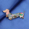 Statement Alloy Enamel Smile Dachshund Dog Brooches Clothes Scarf Decoration Jewelry Pin For Women Girls Gift Bijoux | Vimost Shop.