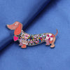 Statement Alloy Enamel Smile Dachshund Dog Brooches Clothes Scarf Decoration Jewelry Pin For Women Girls Gift Bijoux | Vimost Shop.