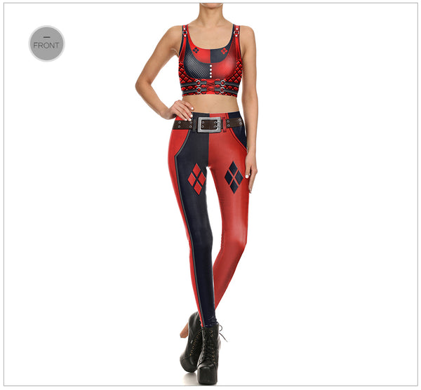 Star Wars Cosplay Costume For Women Wonder Captain America Deadpool Woman Croped Tops Leggings Sets | Vimost Shop.