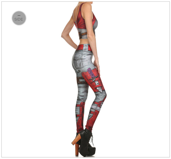 Star Wars Cosplay Costume For Women Wonder Captain America Deadpool Woman Croped Tops Leggings Sets | Vimost Shop.