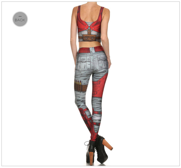 Star Wars Cosplay Costume For Women Wonder Captain America Deadpool Woman Croped Tops Leggings Sets | Vimost Shop.