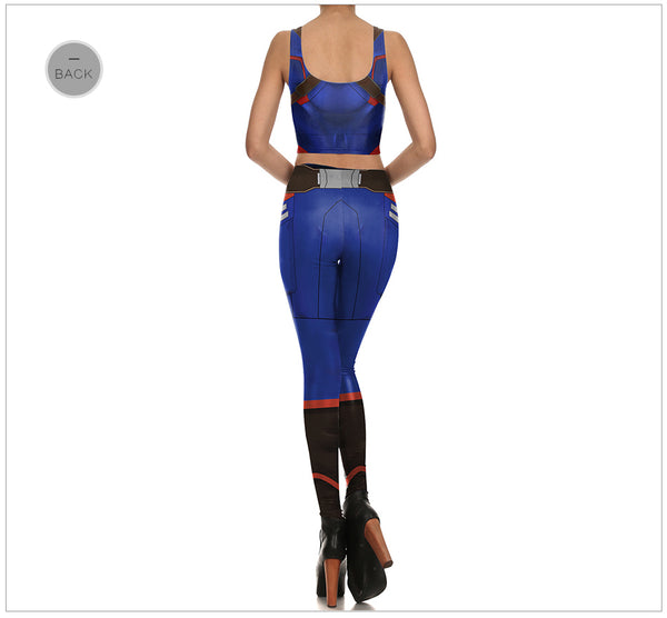 Star Wars Cosplay Costume For Women Wonder Captain America Deadpool Woman Croped Tops Leggings Sets | Vimost Shop.