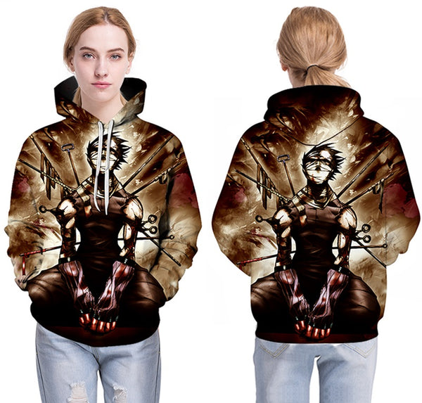 Men/women Tracksuits Tops Print  Hooded Anime Tokyo Ghoul Kaneki Ken 3D Hoodies Thin Autumn Sweatshirts | Vimost Shop.