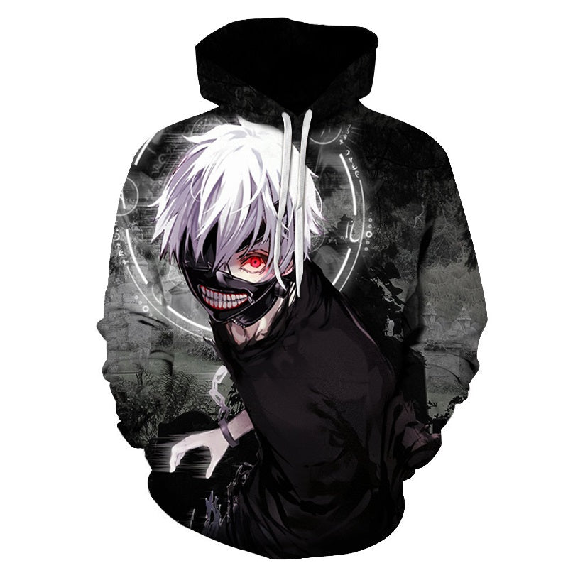 Men/women Tracksuits Tops Print Hooded Anime Tokyo Ghoul Kaneki Ken 3D Hoodies Thin Autumn Sweatshirts | Vimost Shop.