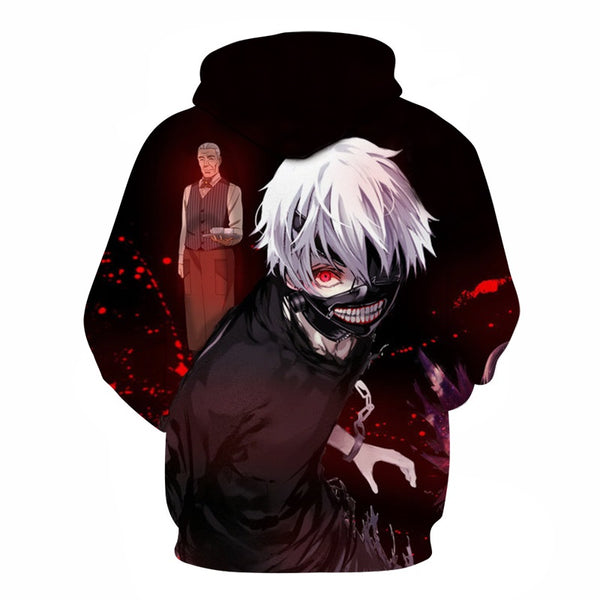 Men/women Tracksuits Tops Print  Hooded Anime Tokyo Ghoul Kaneki Ken 3D Hoodies Thin Autumn Sweatshirts | Vimost Shop.