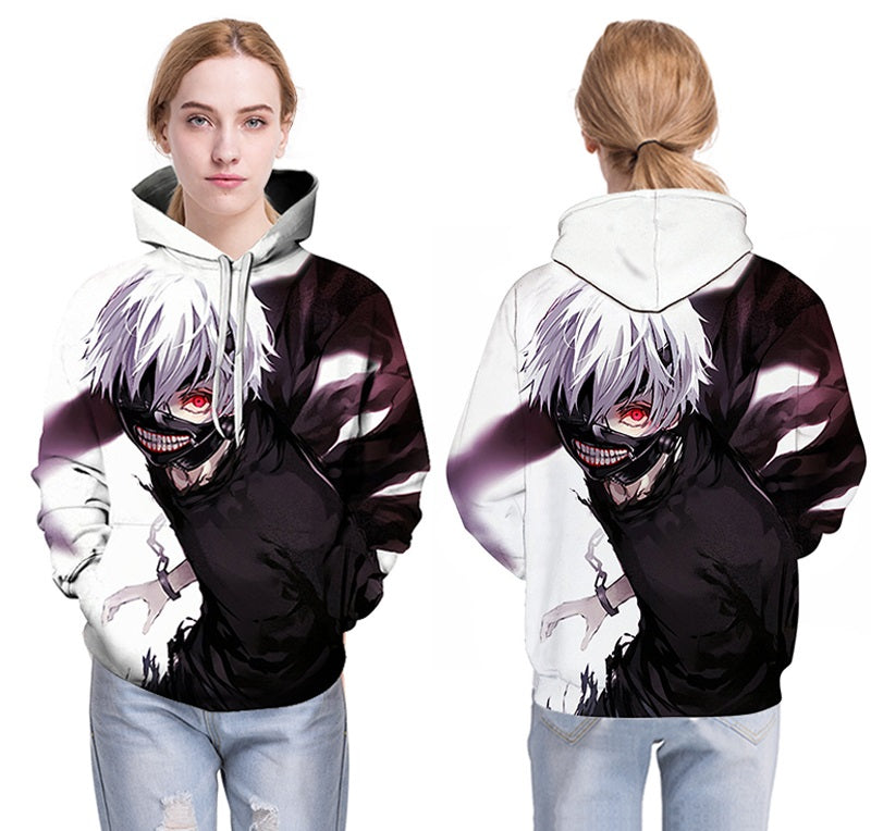 Men/women Tracksuits Tops Print Hooded Anime Tokyo Ghoul Kaneki Ken 3D Hoodies Thin Autumn Sweatshirts | Vimost Shop.