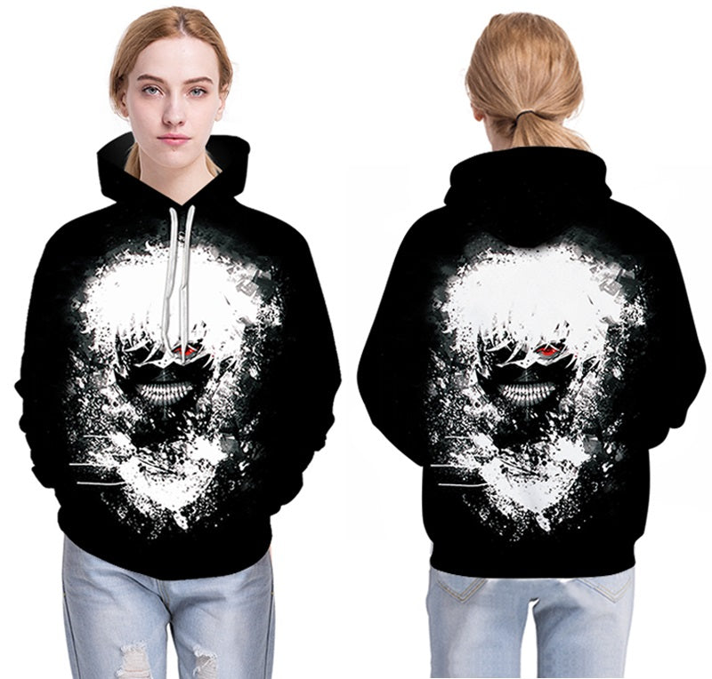 Men/women Tracksuits Tops Print Hooded Anime Tokyo Ghoul Kaneki Ken 3D Hoodies Thin Autumn Sweatshirts | Vimost Shop.