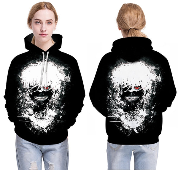 Men/women Tracksuits Tops Print  Hooded Anime Tokyo Ghoul Kaneki Ken 3D Hoodies Thin Autumn Sweatshirts | Vimost Shop.