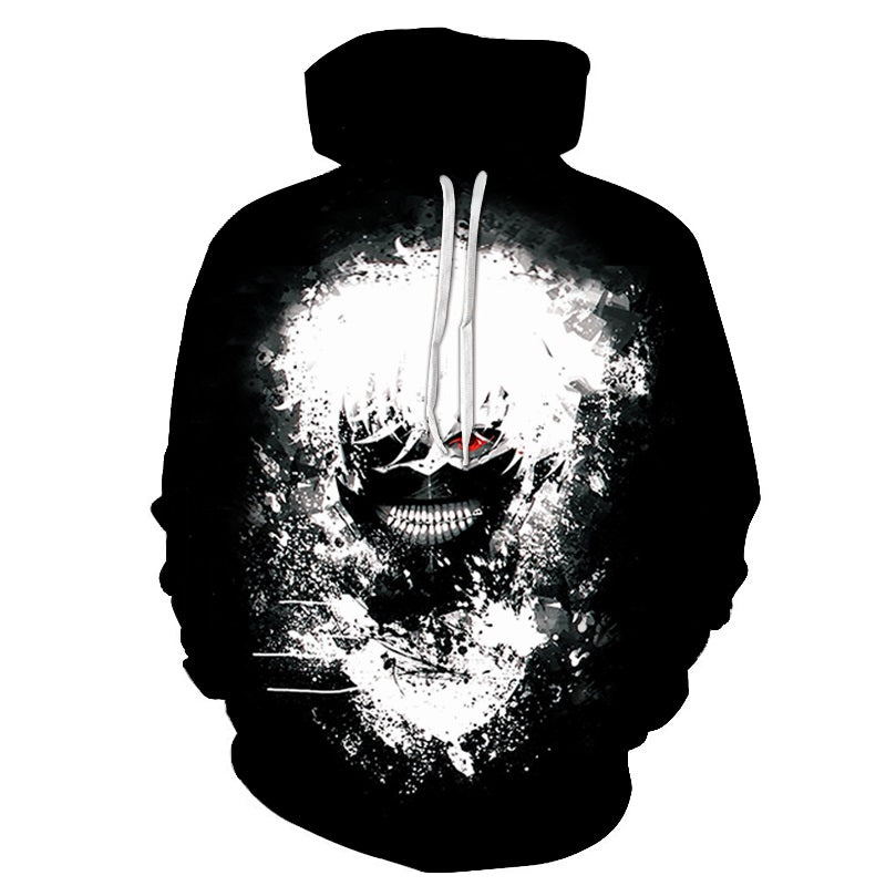 Men/women Tracksuits Tops Print Hooded Anime Tokyo Ghoul Kaneki Ken 3D Hoodies Thin Autumn Sweatshirts | Vimost Shop.