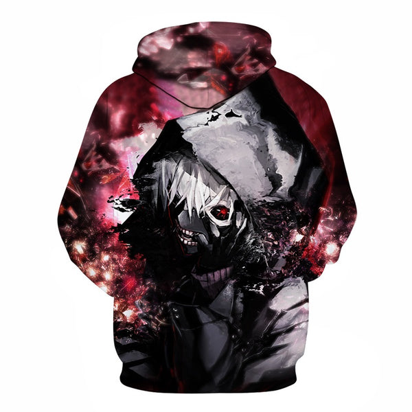 Men/women Tracksuits Tops Print  Hooded Anime Tokyo Ghoul Kaneki Ken 3D Hoodies Thin Autumn Sweatshirts | Vimost Shop.
