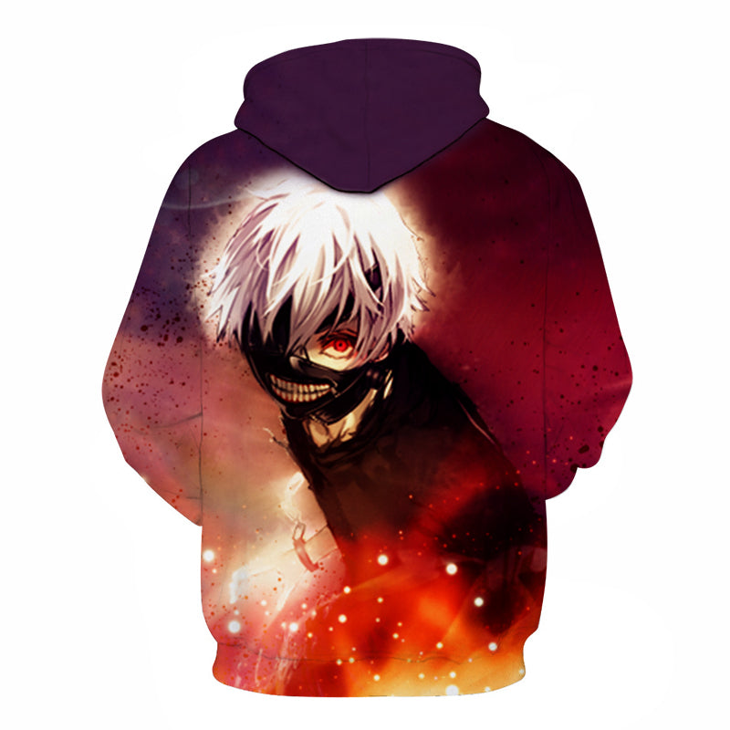 Men/women Tracksuits Tops Print Hooded Anime Tokyo Ghoul Kaneki Ken 3D Hoodies Thin Autumn Sweatshirts | Vimost Shop.