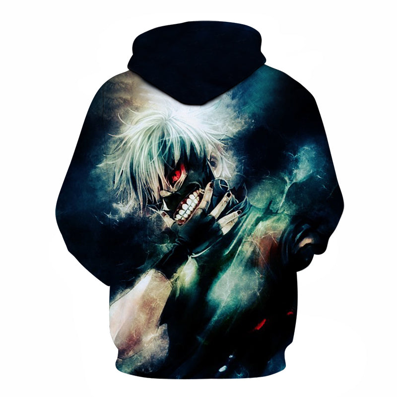 Men/women Tracksuits Tops Print Hooded Anime Tokyo Ghoul Kaneki Ken 3D Hoodies Thin Autumn Sweatshirts | Vimost Shop.