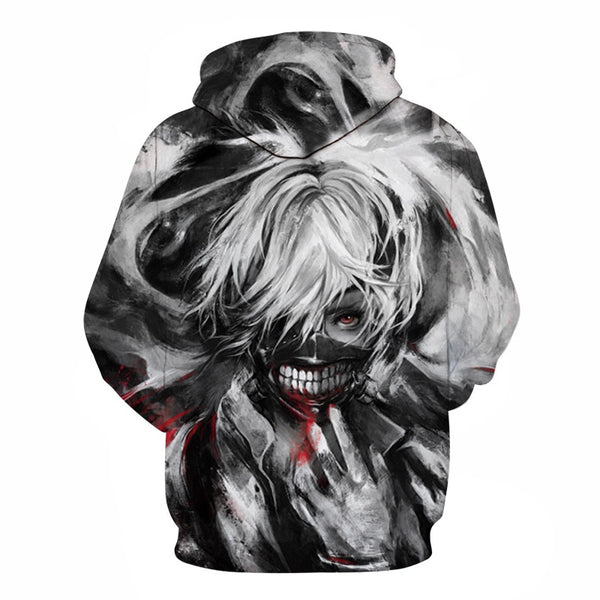 Men/women Tracksuits Tops Print  Hooded Anime Tokyo Ghoul Kaneki Ken 3D Hoodies Thin Autumn Sweatshirts | Vimost Shop.