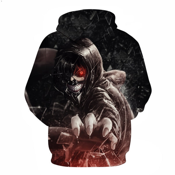 Men/women Tracksuits Tops Print  Hooded Anime Tokyo Ghoul Kaneki Ken 3D Hoodies Thin Autumn Sweatshirts | Vimost Shop.