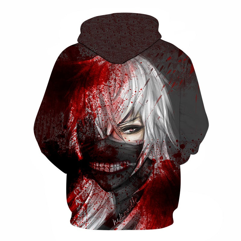 Men/women Tracksuits Tops Print Hooded Anime Tokyo Ghoul Kaneki Ken 3D Hoodies Thin Autumn Sweatshirts | Vimost Shop.