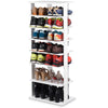 7-Tier Dual 14 Pair Shoe Rack Free Standing Concise Shelves Storage 2 Different Heights Shelves Durable Construction | Vimost Shop.