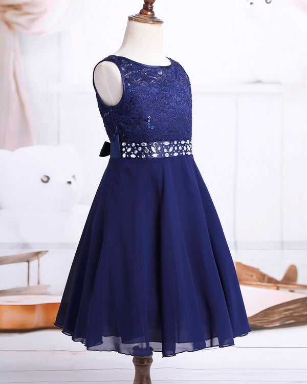UK STOCK  Kids Princess Summer Dress Sequined Floral Lace Chiffon Flower Girls Dress Wedding Birthday Party Prom Dresses | Vimost Shop.