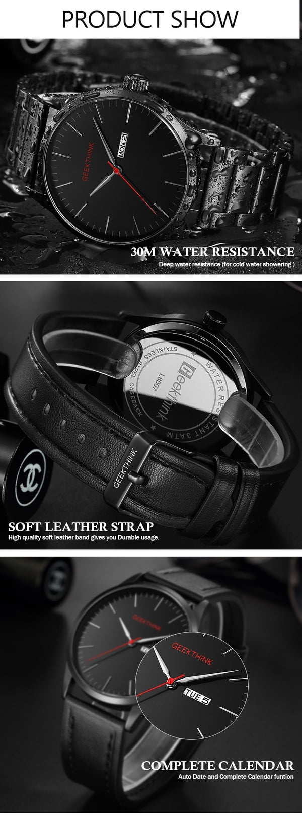 Military Black Steel Casual Japan Quartz Watches Man Fashion Business Luxury Brand Mens Clock male Date Analog Wristwatch | Vimost Shop.