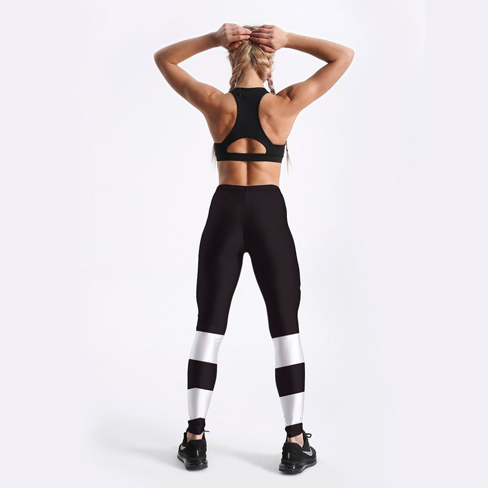 Fashion Workout Women Leggings Fitness Athleisure Clothing White Letter Printed Leggings S-4XL | Vimost Shop.