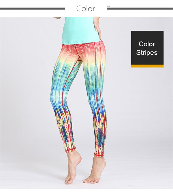 Fast Dry Women Yoga Pants Workout Print Gym Leggings | Vimost Shop.