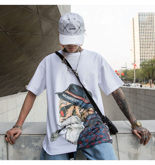 Men Fashion Old Man Printed Men's Tee Shirts Short Sleeve T Shirt Casual High Street Tees Summer Streetwear | Vimost Shop.