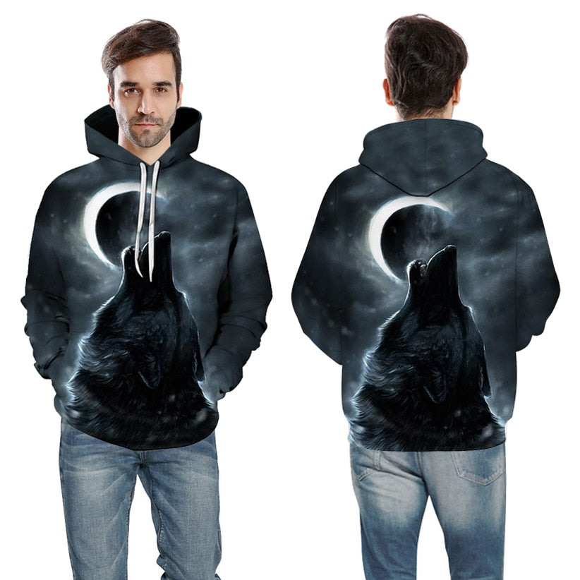 Native 3D Hoodies Men Women Sweatshirts Wolf Hoody Black Tracksuits Harajuku Pullover Streetwear Coat | Vimost Shop.
