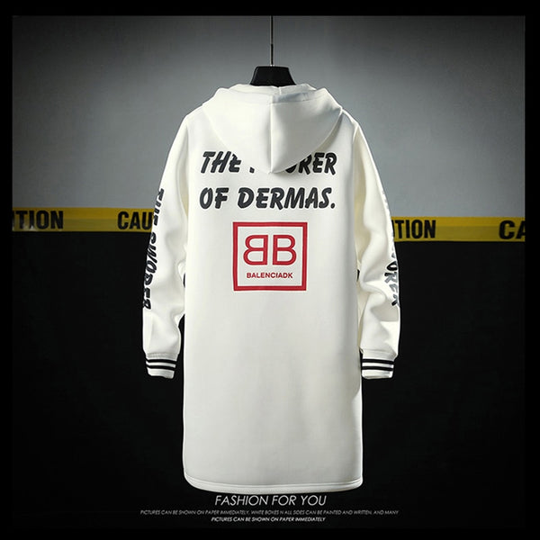 The North Fashion Long Coat Autumn Zipper Windproof Slim Windbreaker Mens Large Size Hip Hop Jackets Clothes Face | Vimost Shop.