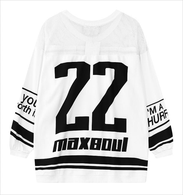 Grid Patchwork Sweatshirt Harajuku Style | Vimost Shop.